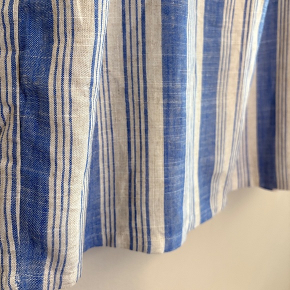 3/$10⚡️Torrid Blue & White Striped Knee Length Skirt with Elastic Waist - Picture 5 of 14